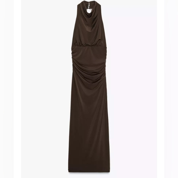 Zara Long Open Back Halter Dress - Picture 5 of 7